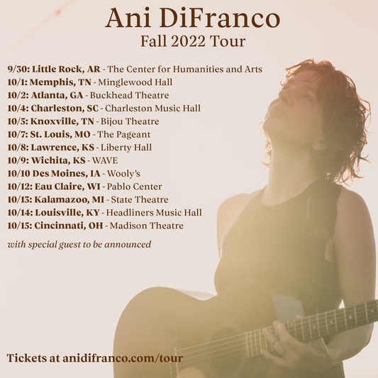 Ani DiFranco Fall 2022 Tour