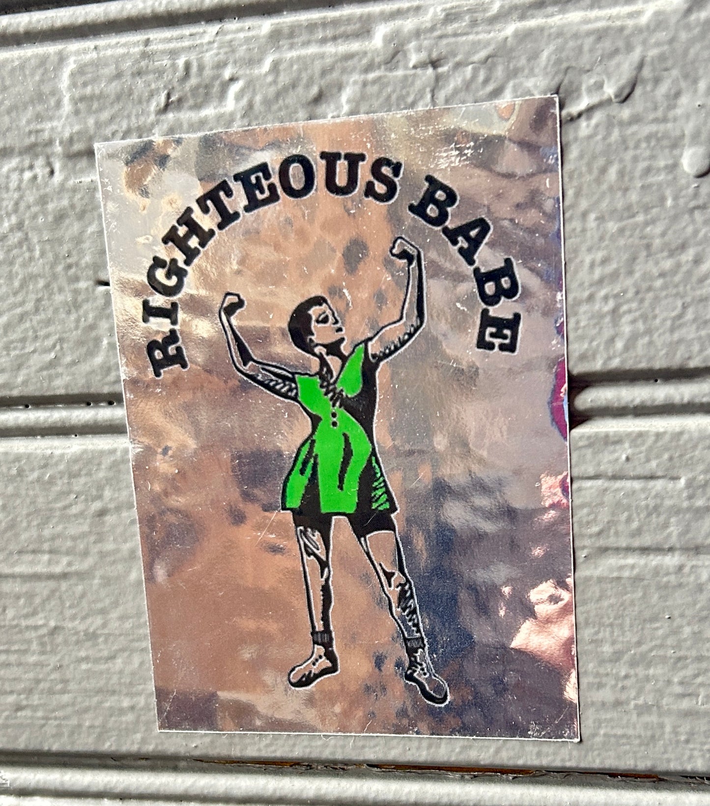 Righteous Babe mirror sticker