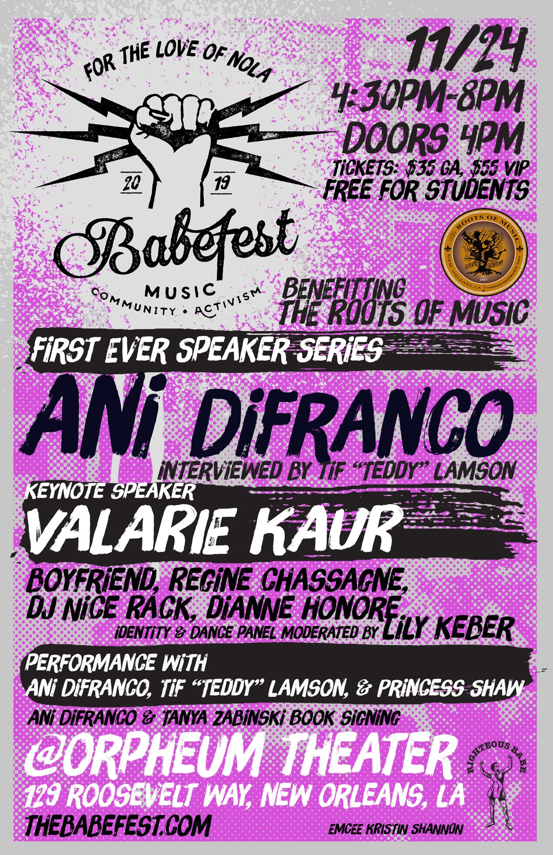 Announcing the 4th Annual Babefest, November 24 in New Orleans