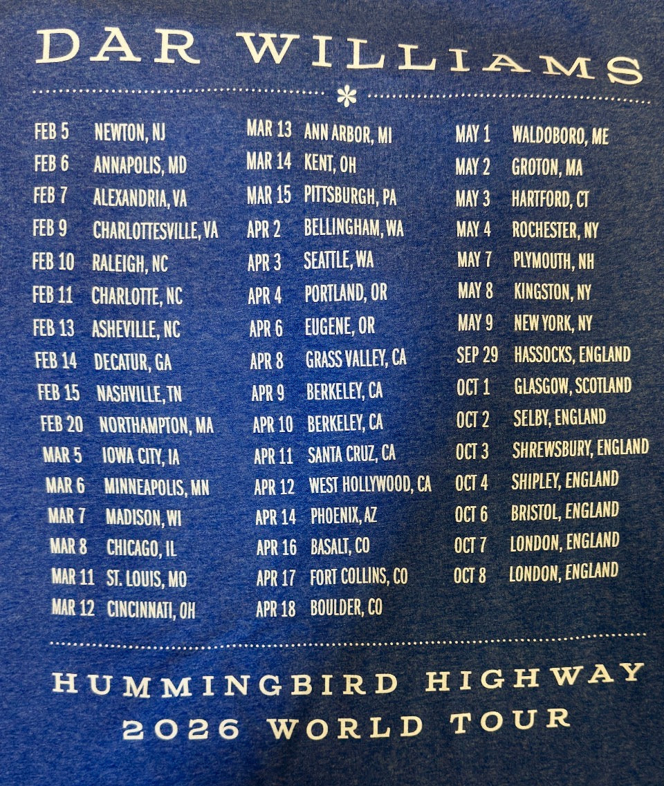 Dar Williams Tour t-shirt
