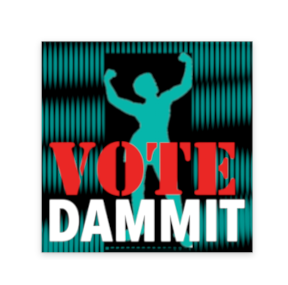 Vote Dammit square sticker