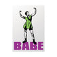 babe sticker - silver foil